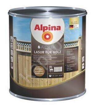 Лессирующий состав Alpina Aqua Lasur fuer Holz / Аква Лазурь для дерева ...