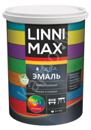 Эмаль акриловая LINNIMAX Аква Эмаль универсальная шелковисто-матовая